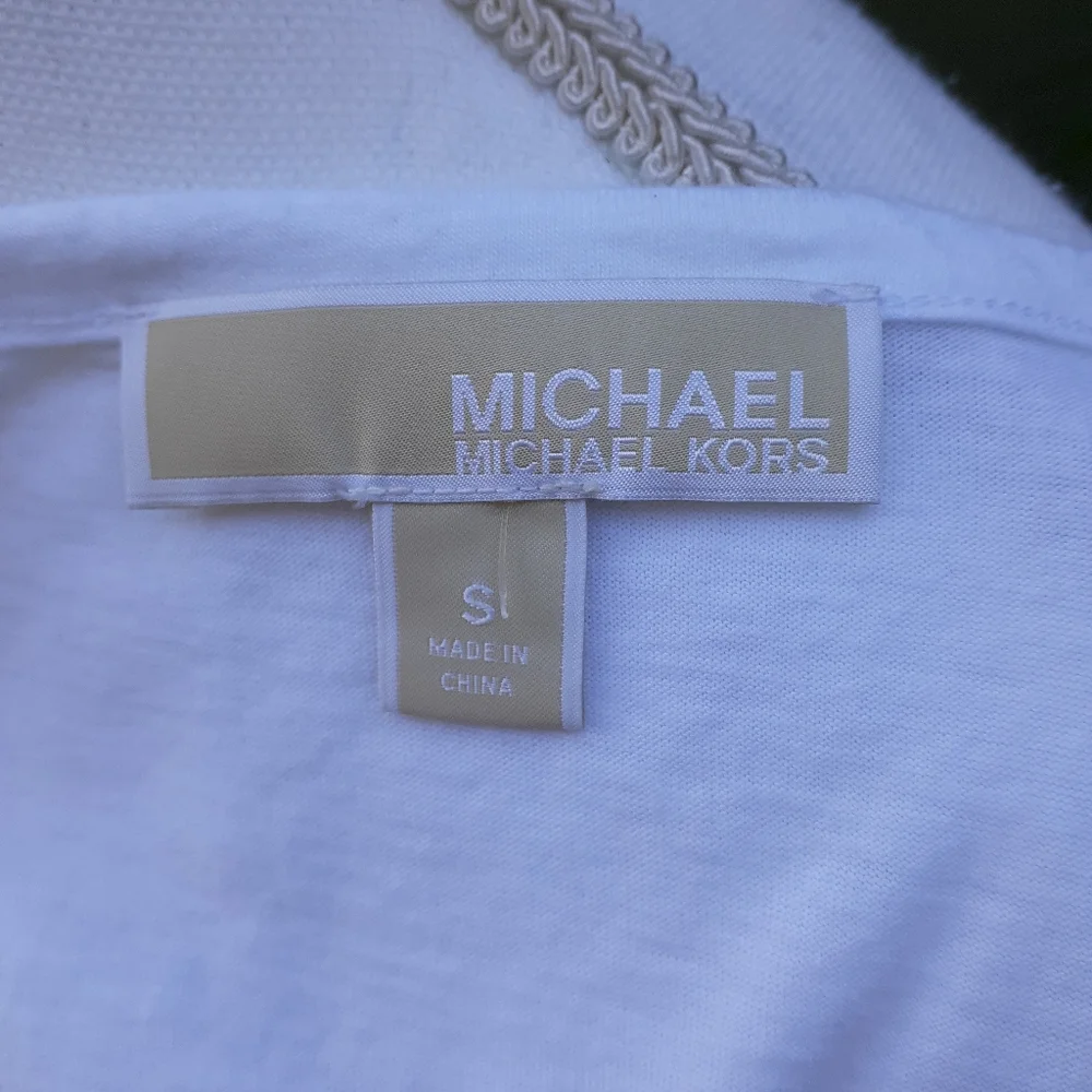 Michael Kors White Tee and Gold Chains